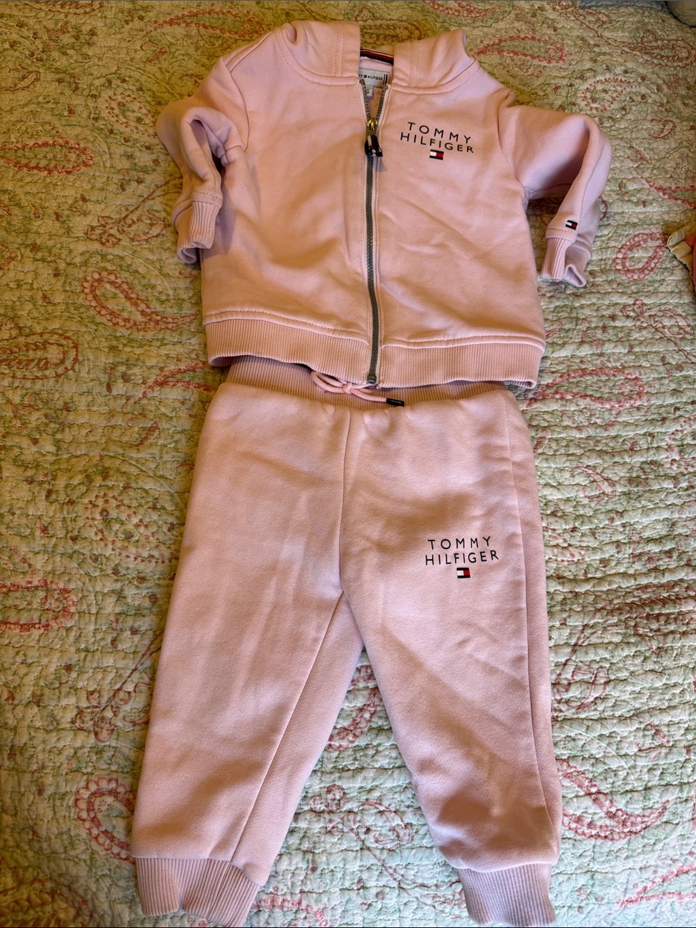 Tommy Hilfiger Toddler Light Pink Zip Hoodie & Joggers Set